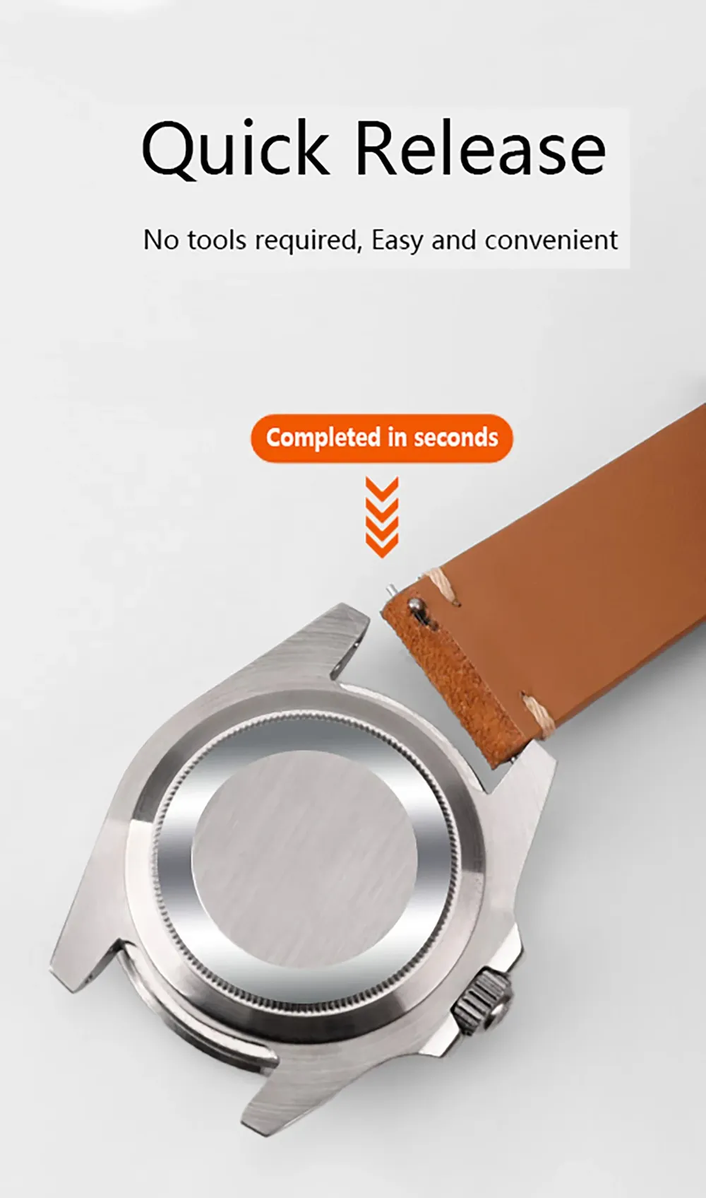 Bracelet montre cuir véritable 14 à 22 mm