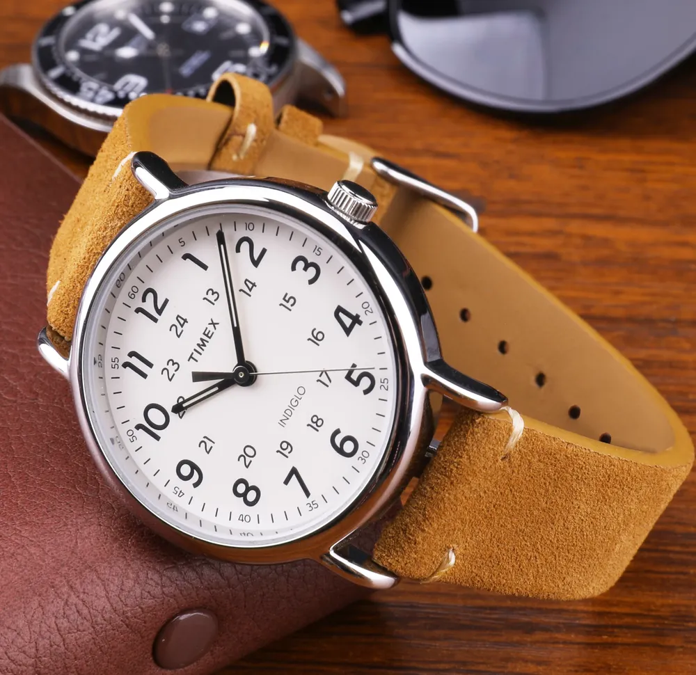 Bracelet montre cuir véritable 14 à 22 mm