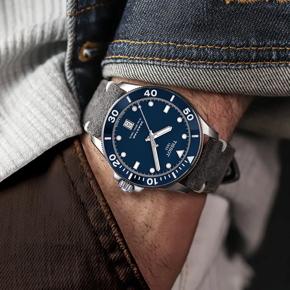 Bracelet montre cuir véritable 14 à 22 mm