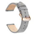 Bracelet montre cuir véritable 14 à 22 mm – Band Color Gray 4