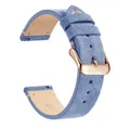 Bracelet montre cuir véritable 14 à 22 mm – Band Color Ink Blue 4