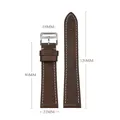 Bracelet montre cuir véritable 17 à 22 mm rétro – 6