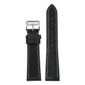 Bracelet montre cuir véritable 17 à 22 mm rétro – Couleur du bracelet Black