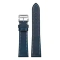 Bracelet montre cuir véritable 17 à 22 mm rétro – Couleur du bracelet Blue