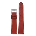 Bracelet montre cuir véritable 17 à 22 mm rétro – Couleur du bracelet Red
