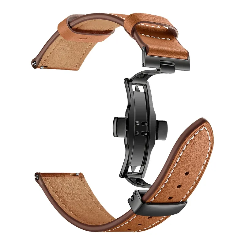 Bracelet montre cuir véritable 20 à 22 mm