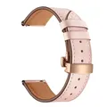 Bracelet montre cuir véritable 20 à 22 mm – Couleur Rose button pink