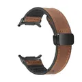 Bracelet montre cuir véritable 47 mm pour Samsung Galaxy Watch – Couleur du bracelet Dark Brown