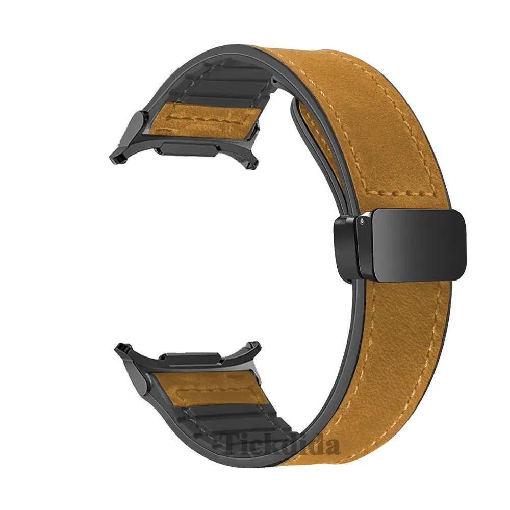 Bracelet montre cuir véritable 47 mm pour Samsung Galaxy Watch