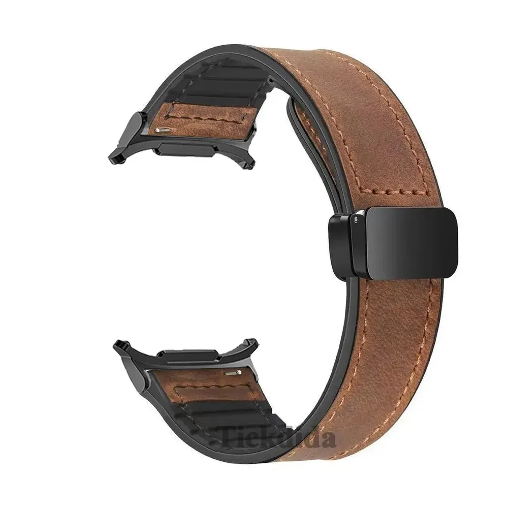 Bracelet montre cuir véritable 47 mm pour Samsung Galaxy Watch