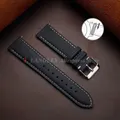Bracelet montre cuir vintage 14 à 24 mm – Couleur du bracelet Black