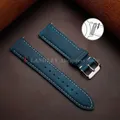 Bracelet montre cuir vintage 14 à 24 mm – Couleur du bracelet Blue