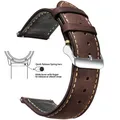 Bracelet montre cuir vintage 14 à 24 mm boucle rapide – Couleur du bracelet Dark Brown 1