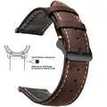 Bracelet montre cuir vintage 14 à 24 mm boucle rapide – Couleur du bracelet Dark Brown 2