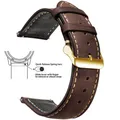 Bracelet montre cuir vintage 14 à 24 mm boucle rapide – Couleur du bracelet Dark Brown 3