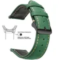 Bracelet montre cuir vintage 14 à 24 mm boucle rapide – Couleur du bracelet Dark Green 2