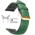 Bracelet montre cuir vintage 14 à 24 mm boucle rapide – Couleur du bracelet Dark Green 3