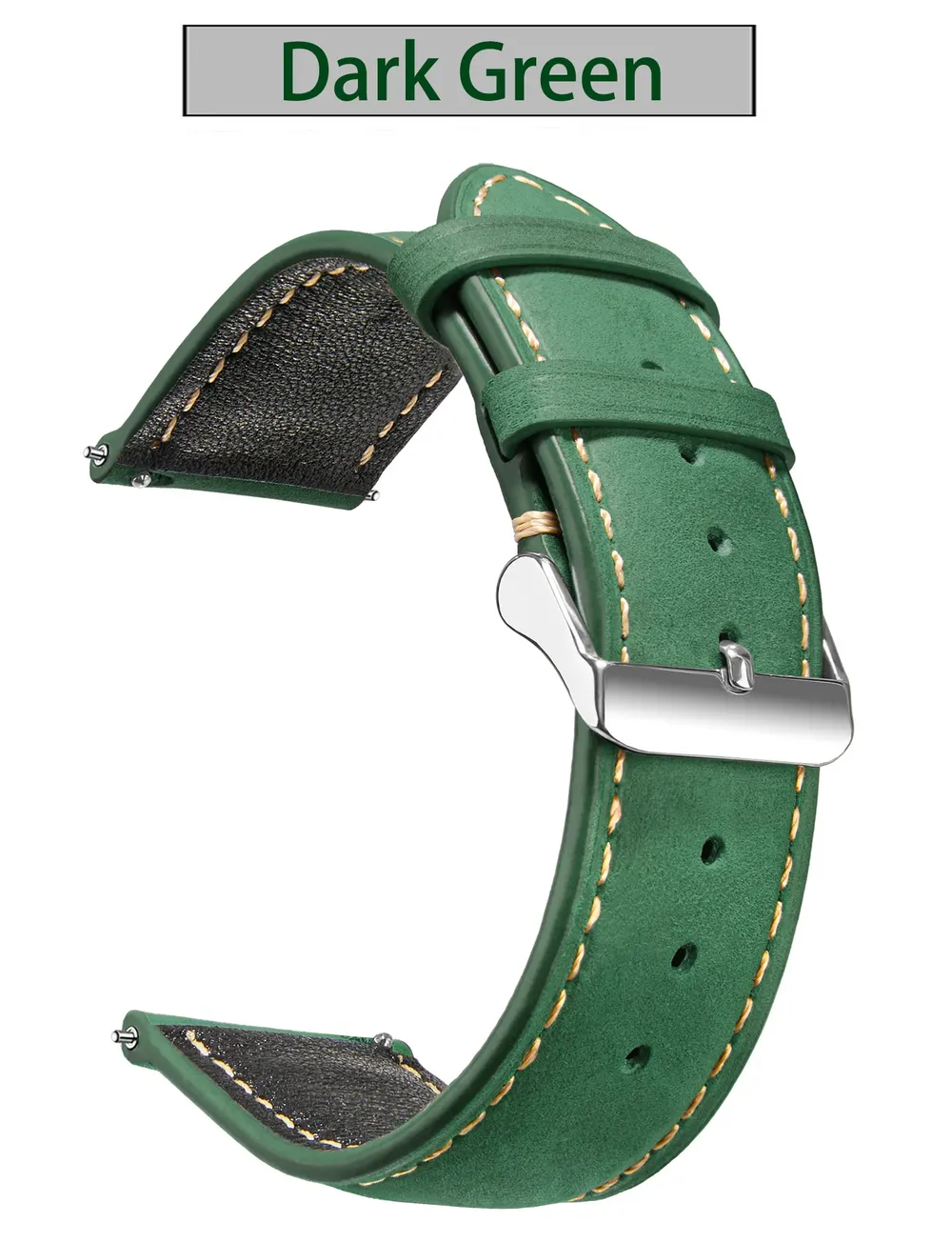 Bracelet montre cuir vintage 14 à 24 mm boucle rapide