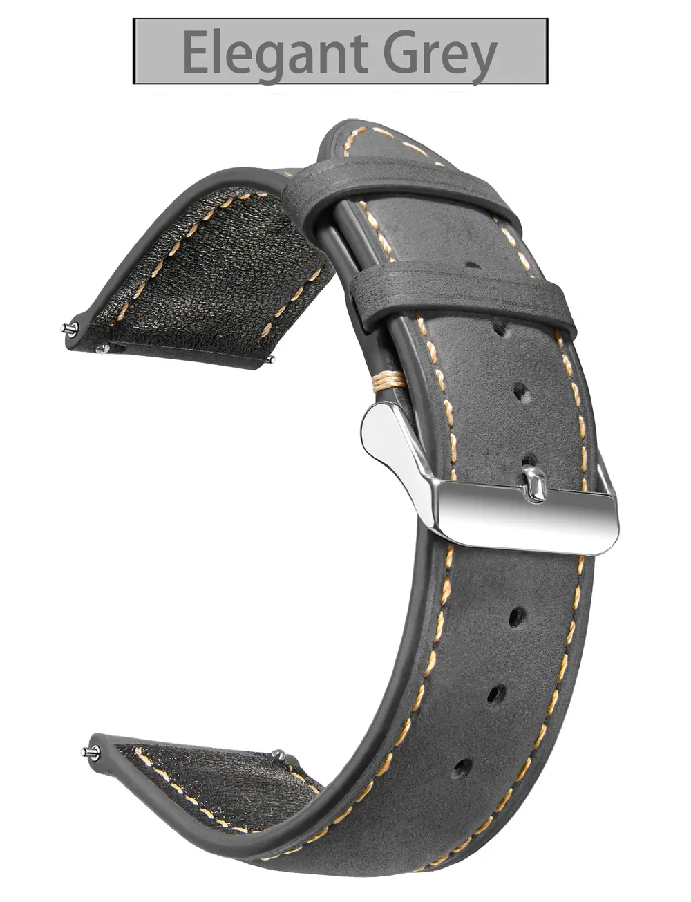 Bracelet montre cuir vintage 14 à 24 mm boucle rapide