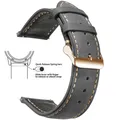 Bracelet montre cuir vintage 14 à 24 mm boucle rapide – Couleur du bracelet Elegant Grey 4