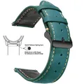 Bracelet montre cuir vintage 14 à 24 mm boucle rapide – Couleur du bracelet School Blue 2