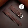 Bracelet montre cuir vintage 14 à 24 mm – Couleur du bracelet Dark Brown