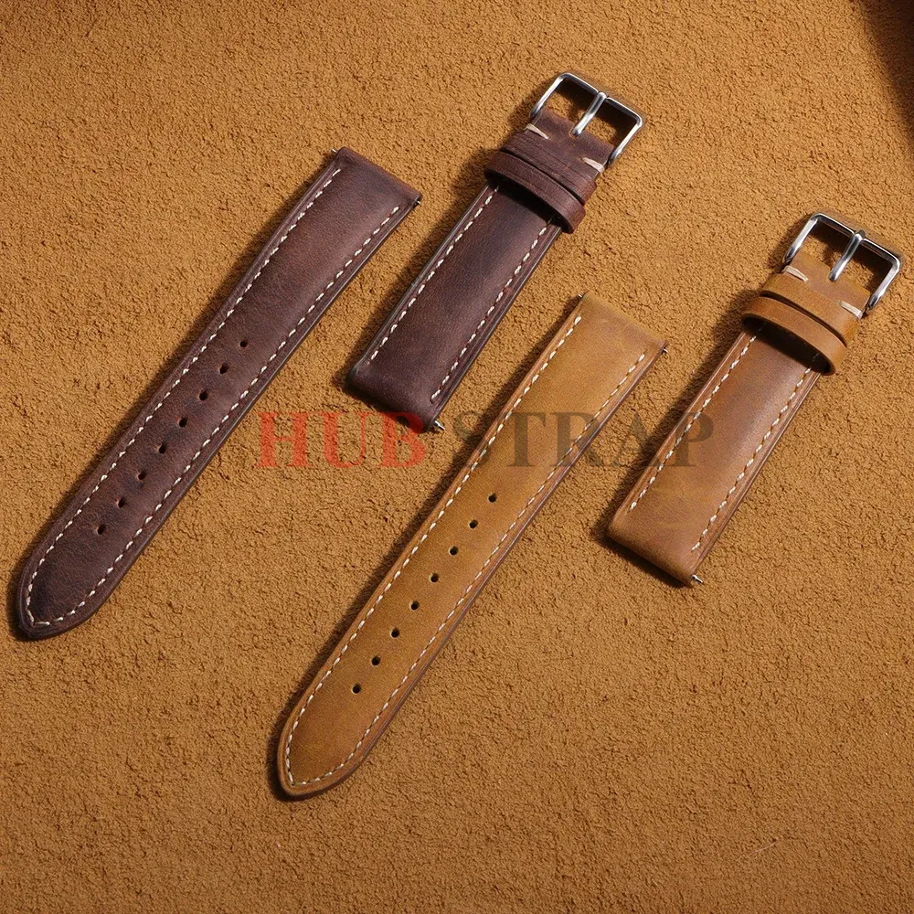 Bracelet montre cuir vintage 14 à 24 mm