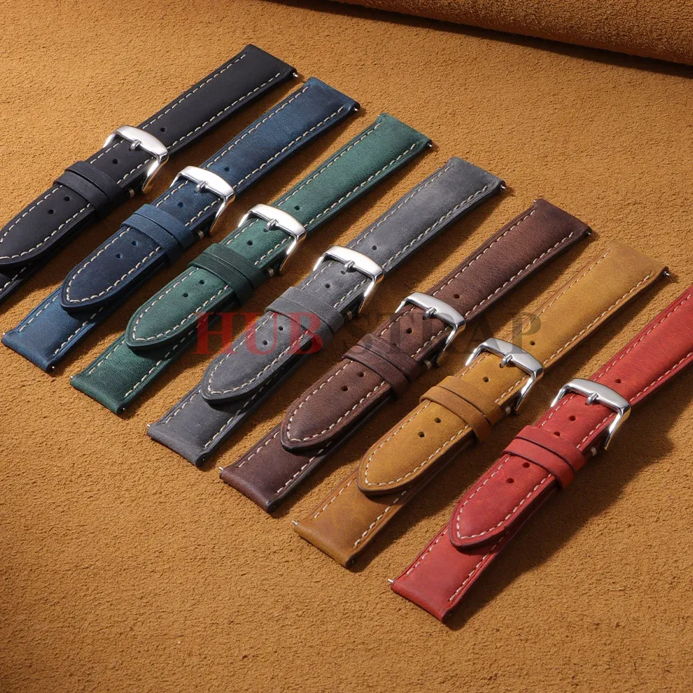 Bracelet montre cuir vintage 14 à 24 mm