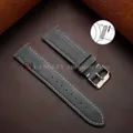 Bracelet montre cuir vintage 14 à 24 mm – Couleur du bracelet Gray
