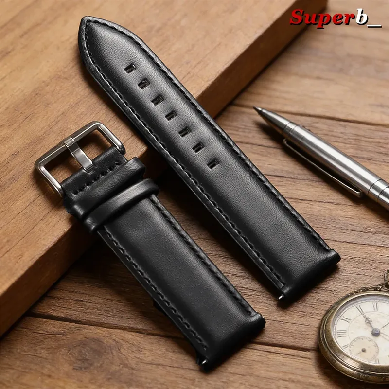 Bracelet montre cuir vintage 18 à 22 mm pour DW