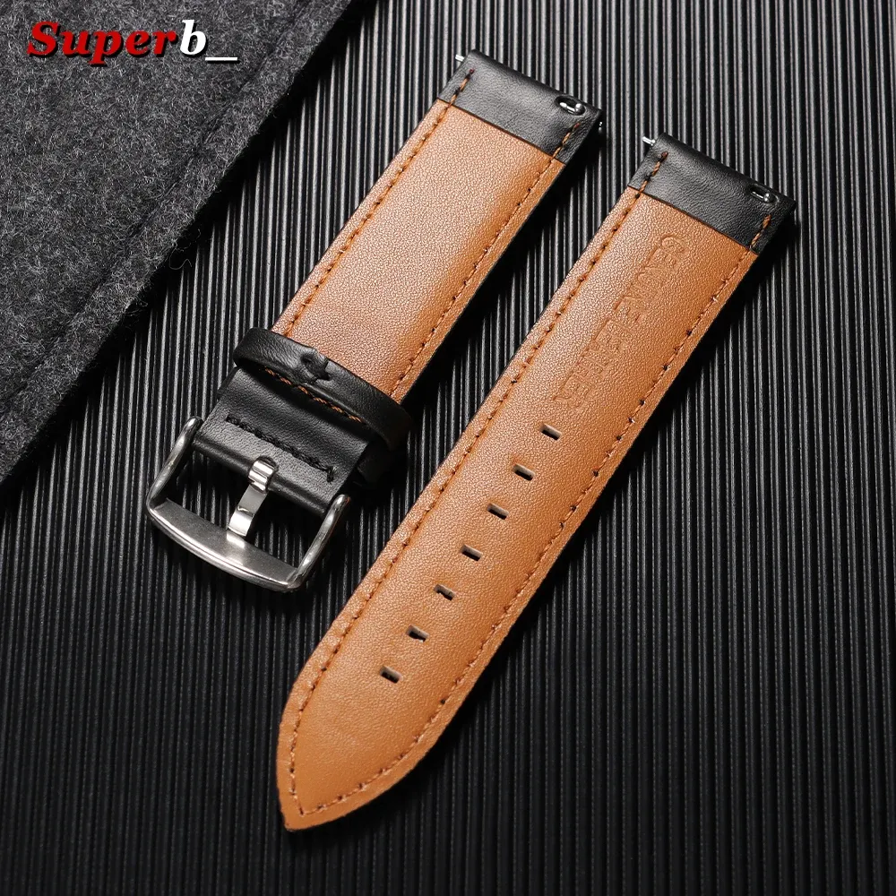 Bracelet montre cuir vintage 18 à 22 mm pour DW
