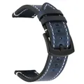 Bracelet montre cuir vintage 18 à 24 mm – Couleur du bracelet Bleu