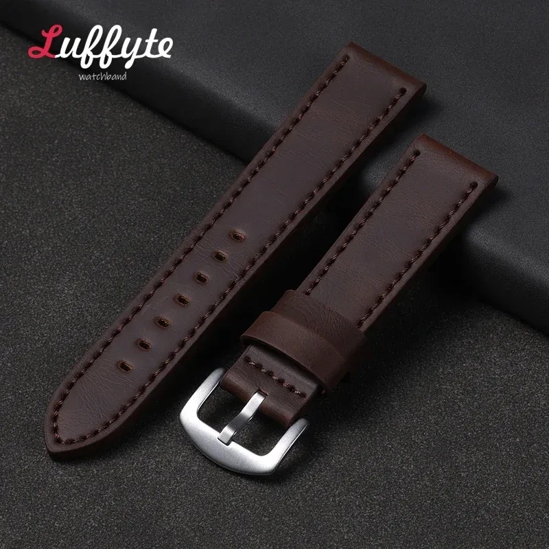 Bracelet montre cuir vintage 18 à 24 mm