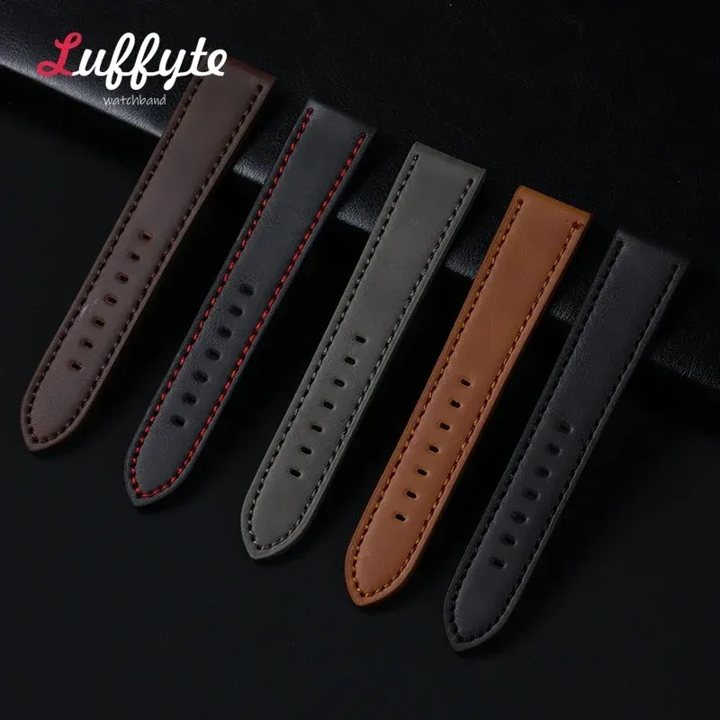 Bracelet montre cuir vintage 18 à 24 mm