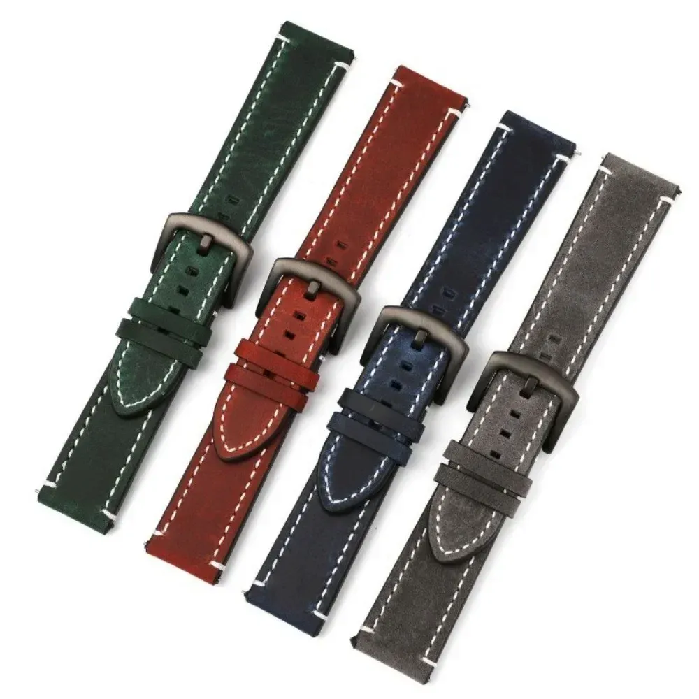 Bracelet montre cuir vintage 18 à 24 mm