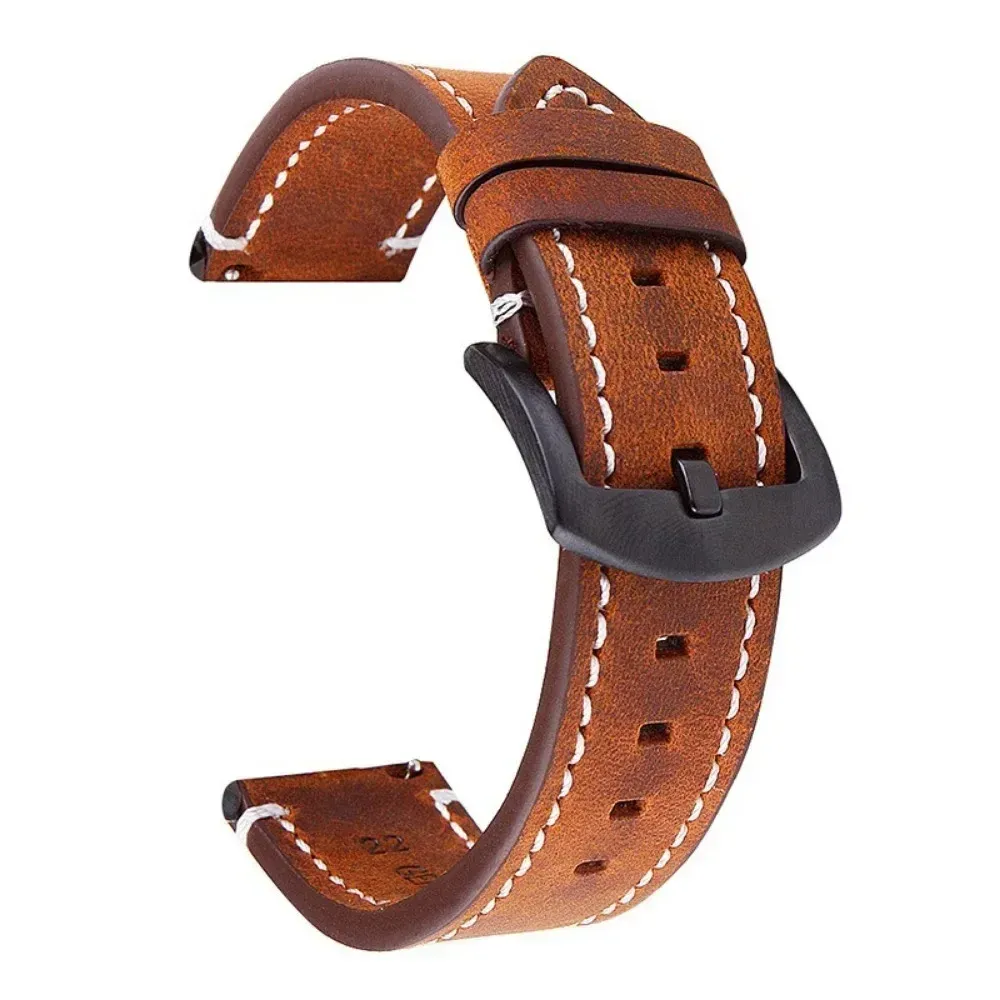 Bracelet montre cuir vintage 18 à 24 mm
