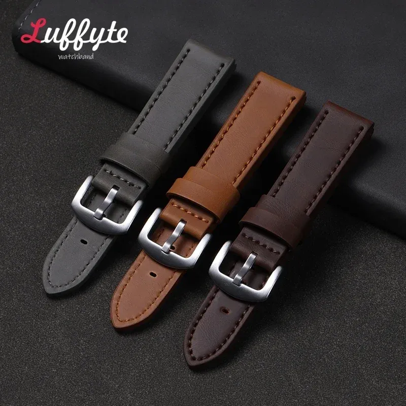 Bracelet montre cuir vintage 18 à 24 mm