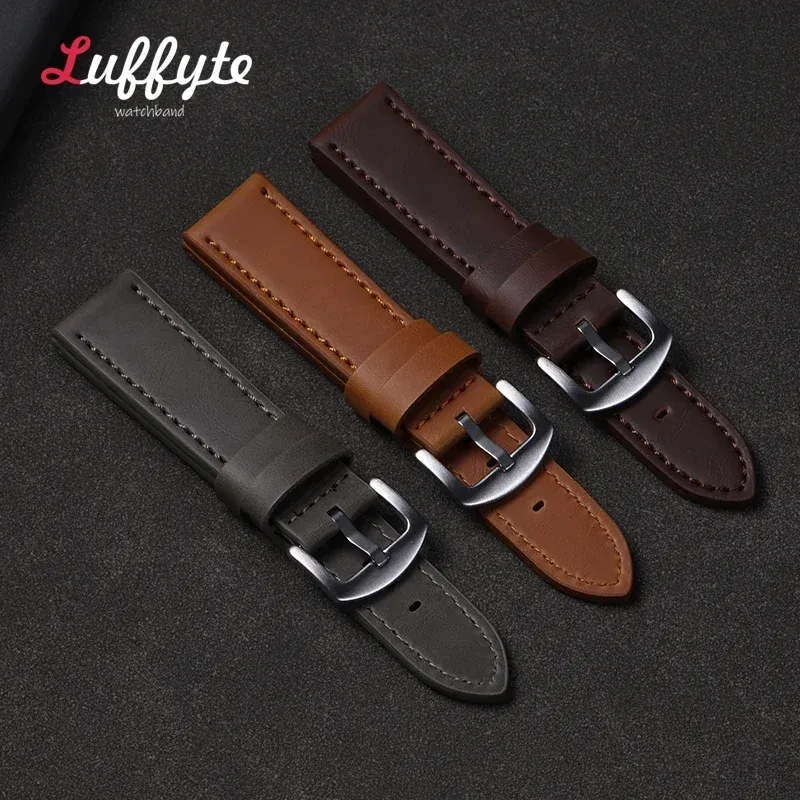 Bracelet montre cuir vintage 18 à 24 mm