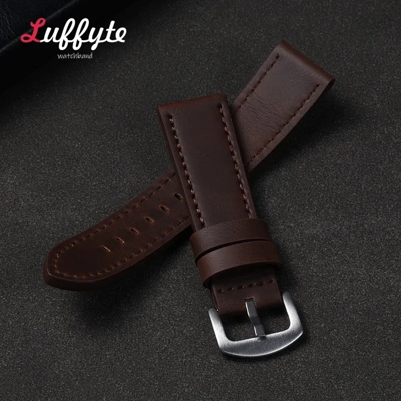 Bracelet montre cuir vintage 18 à 24 mm