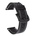 Bracelet montre cuir vintage 18 à 24 mm – Couleur du bracelet noir