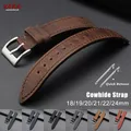 Bracelet montre cuir vintage 18 à 24 mm pour Omega et Seiko – 1