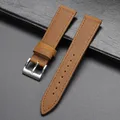 Bracelet montre cuir vintage 18 à 24 mm pour Omega et Seiko – Couleur du bracelet Brun clair