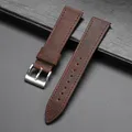 Bracelet montre cuir vintage 18 à 24 mm pour Omega et Seiko – Couleur du bracelet Brun foncé