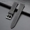 Bracelet montre cuir vintage 18 à 24 mm pour Omega et Seiko – Couleur du bracelet Gris