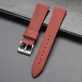 Bracelet montre cuir vintage 18 à 24 mm pour Omega et Seiko – Couleur du bracelet Rouge