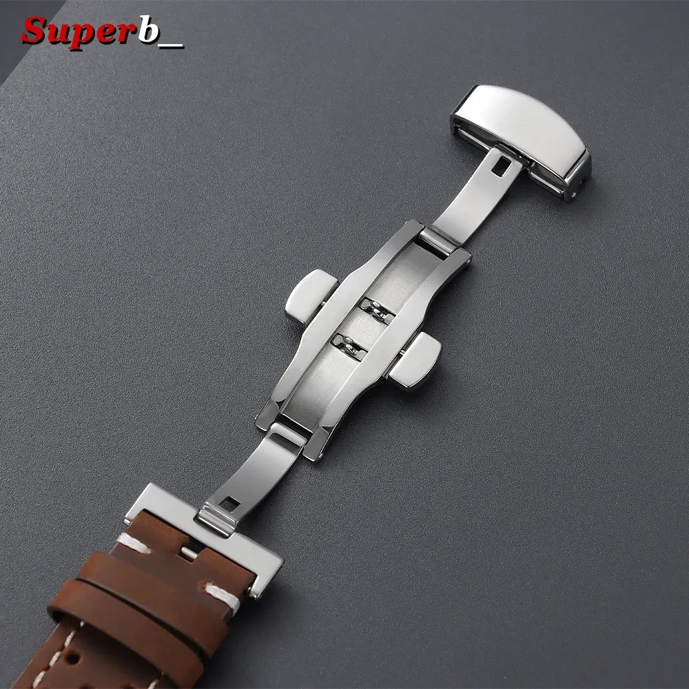Bracelet montre cuir vintage 18 à 24 mm pour Seiko et Rolex
