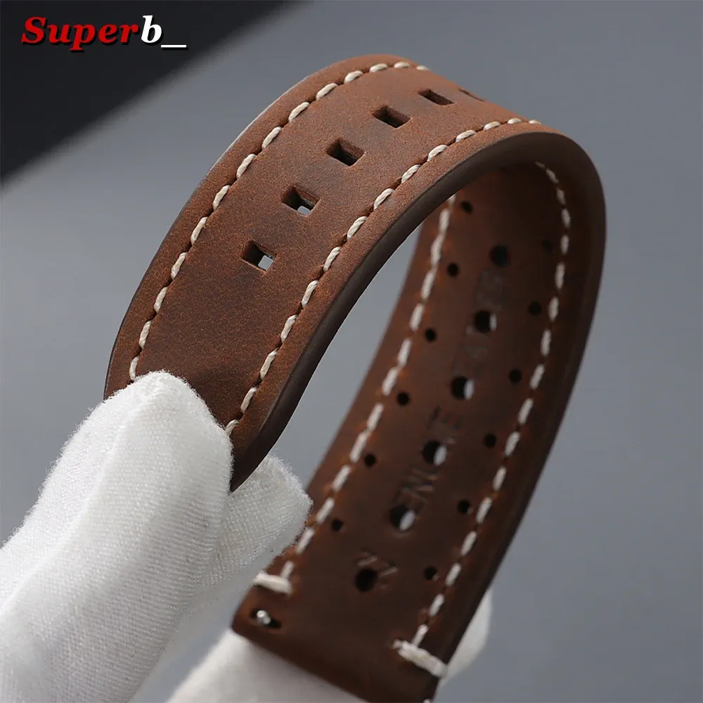Bracelet montre cuir vintage 18 à 24 mm pour Seiko et Rolex
