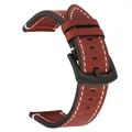 Bracelet montre cuir vintage 18 à 24 mm – Couleur du bracelet Rouge