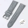 Bracelet montre daim cuir 18 à 22 mm – Couleur du bracelet Gray