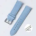 Bracelet montre daim cuir 18 à 22 mm – Couleur du bracelet Light Blue